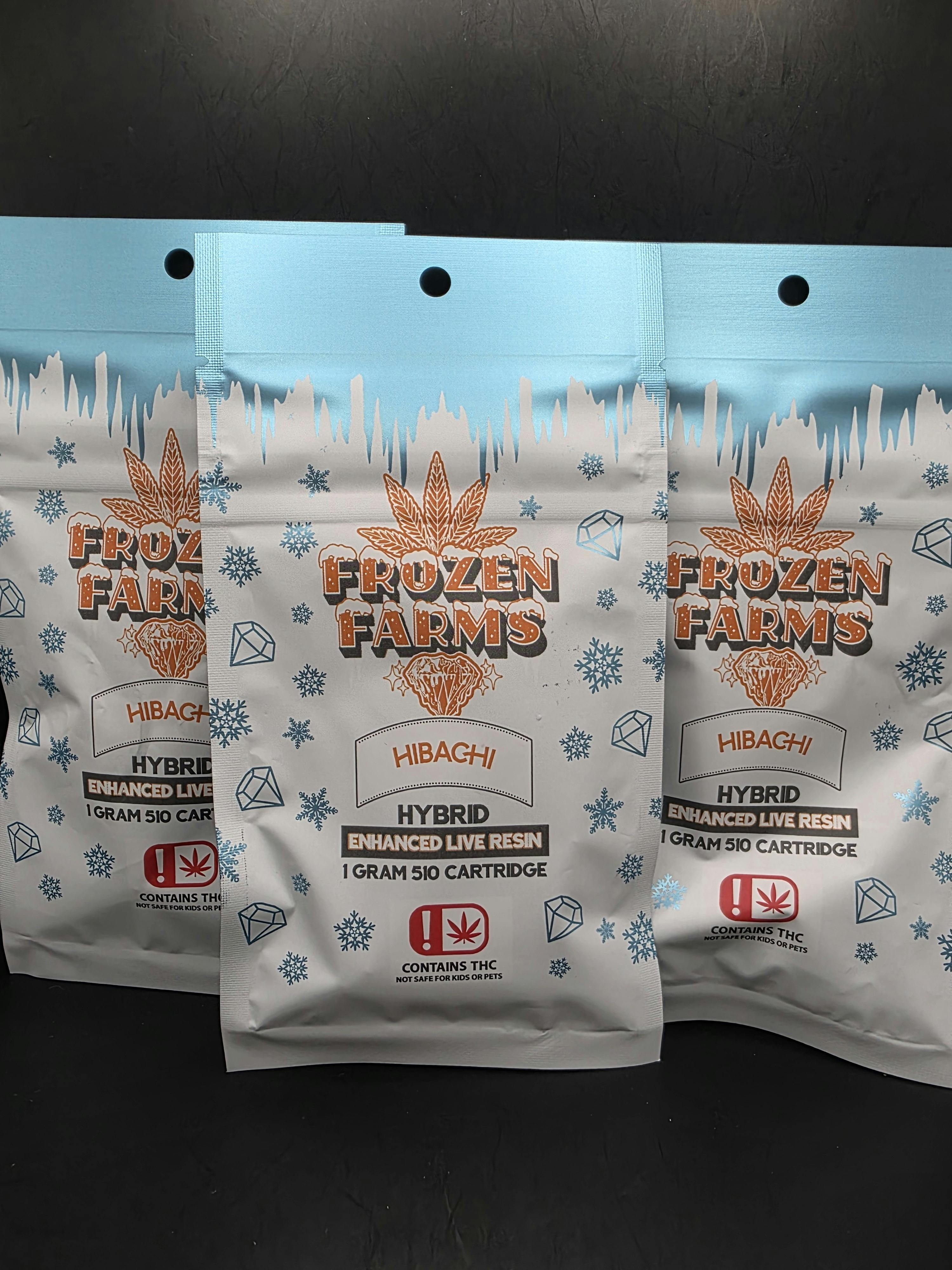 Frozen Farms - HIBACHI - |THC: 71.28%| TERPS: 10.23%| 1G Live Resin Cartridge (HYBRID)