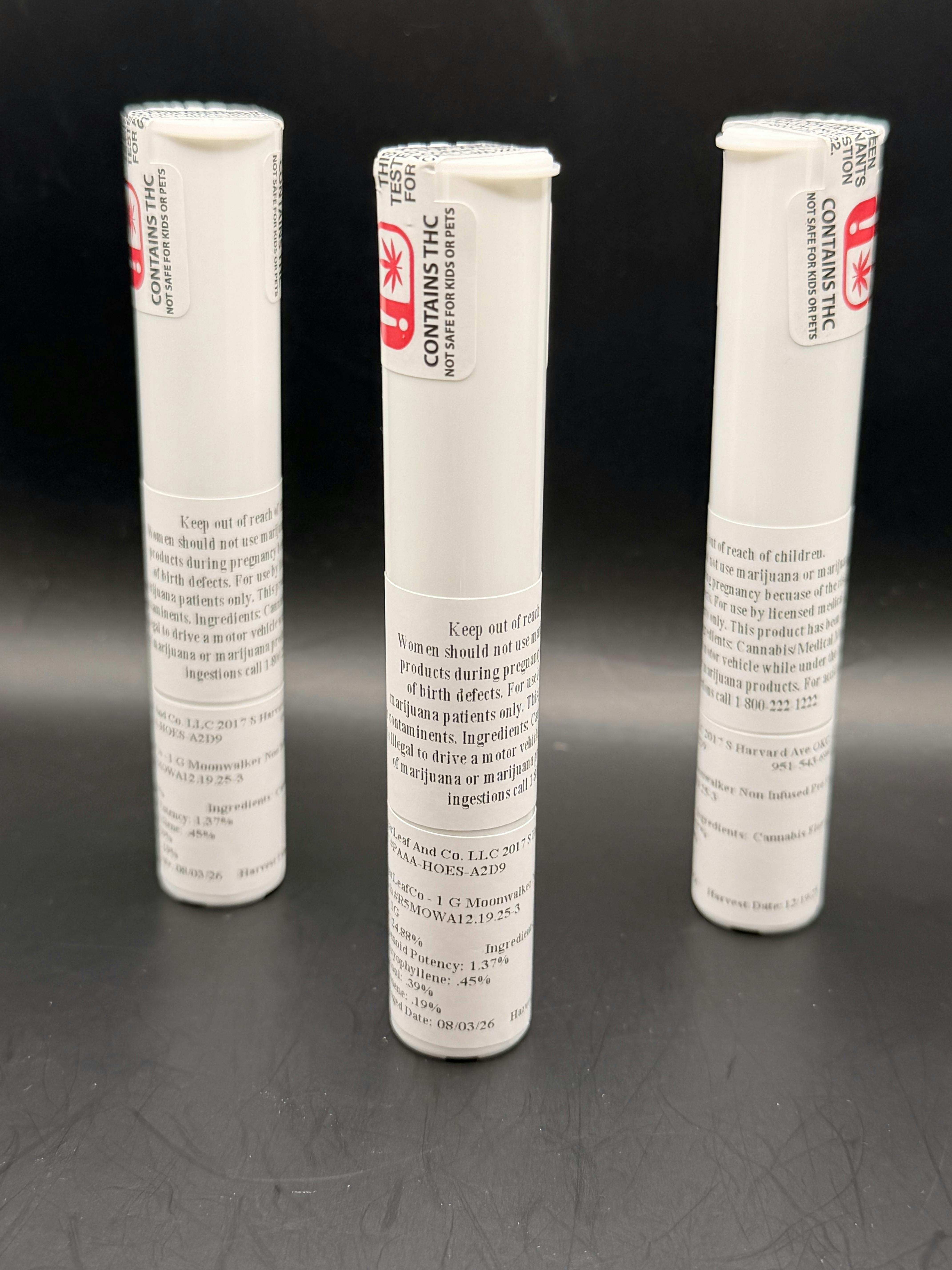 Sugar Leaf | Moonwalker | THC: 24.88% TERPS: 1.37% | 1g Flower Preroll (Tax Included)