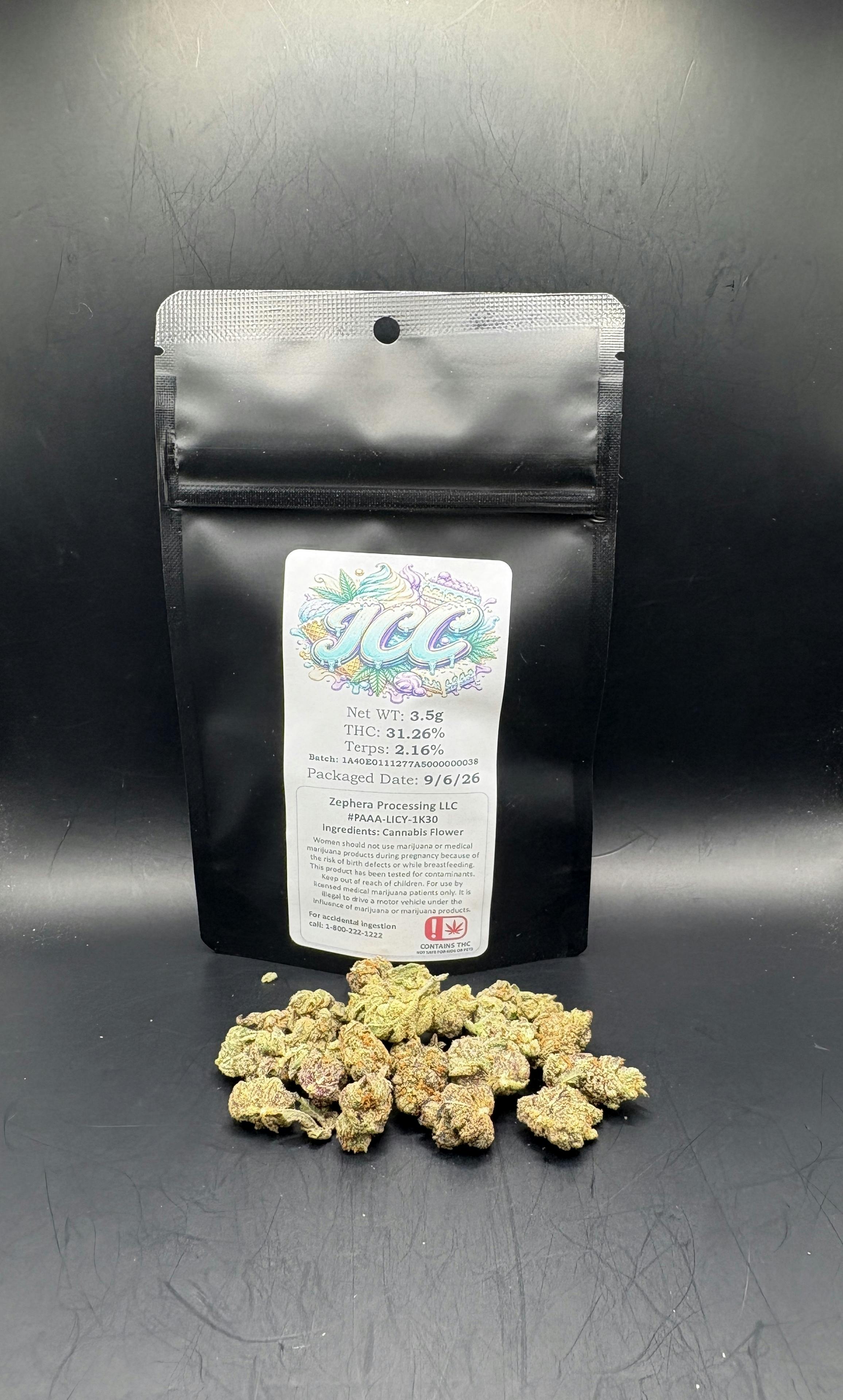 Zephera | Ice Cream Cake (PRE-PK 3.5g) | THC: 31.26% TERPS: 2.16% (Tax Included)