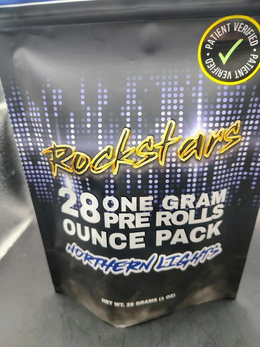 Rockstars | NORTHERN LIGHTS | THC: 26.2% TERPS: 1.42% | 28pk, 1g Flower Pre-roll (Tax Included)