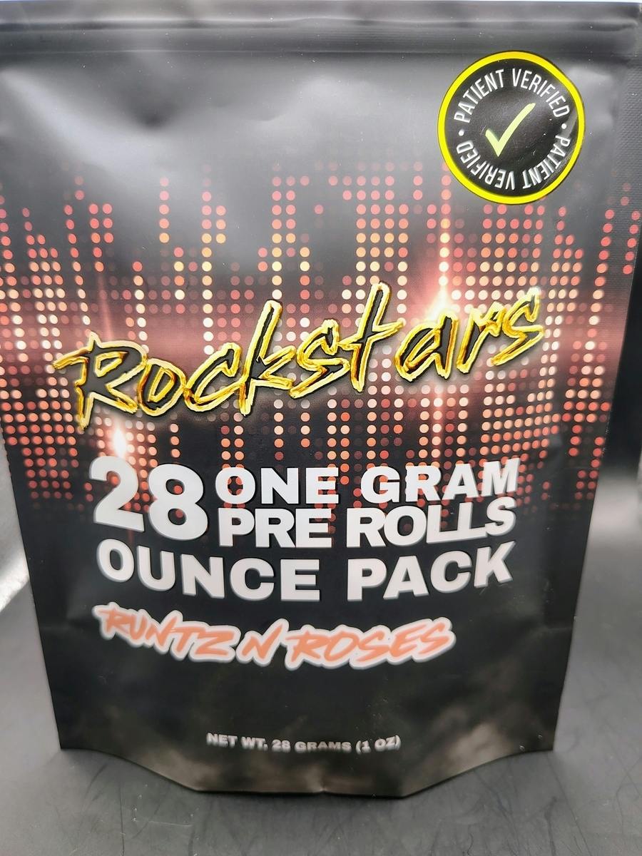 Rockstars | RUNTZ N ROSES | THC: 23.0% TERPS: 1.07% | 28pk, 1g Flower Pre-roll (Tax Included)