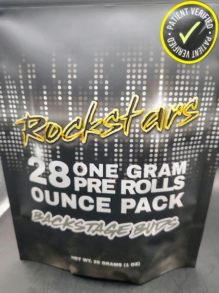Rockstars | BACKSTAGE BUDS | THC: 20.56% TERPS: 0.84% | 28pk, 1g Flower Pre-roll (Tax Included)