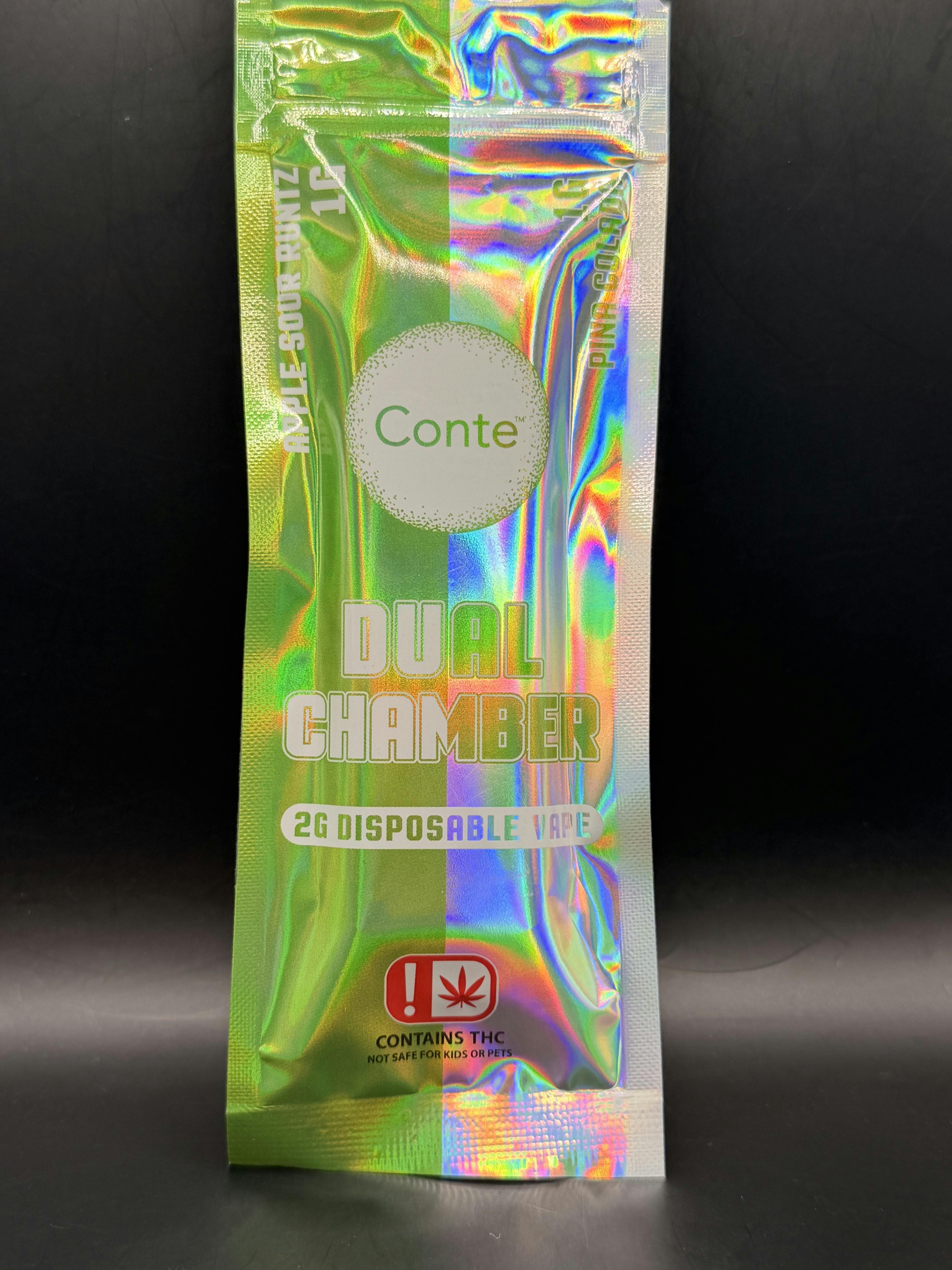 Conte | Sour Apple Runtz / Pina Colada | 2g Dual Chamber Dispo. (Tax Included)