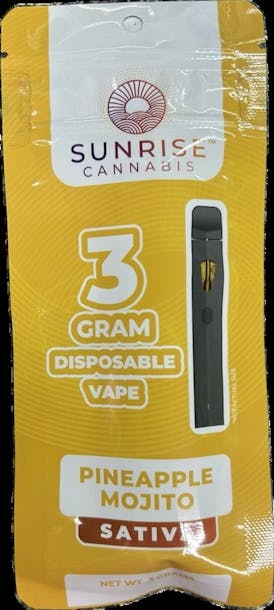 Sunrise Cannabis - Pineapple Mojito - 3g Disposable
