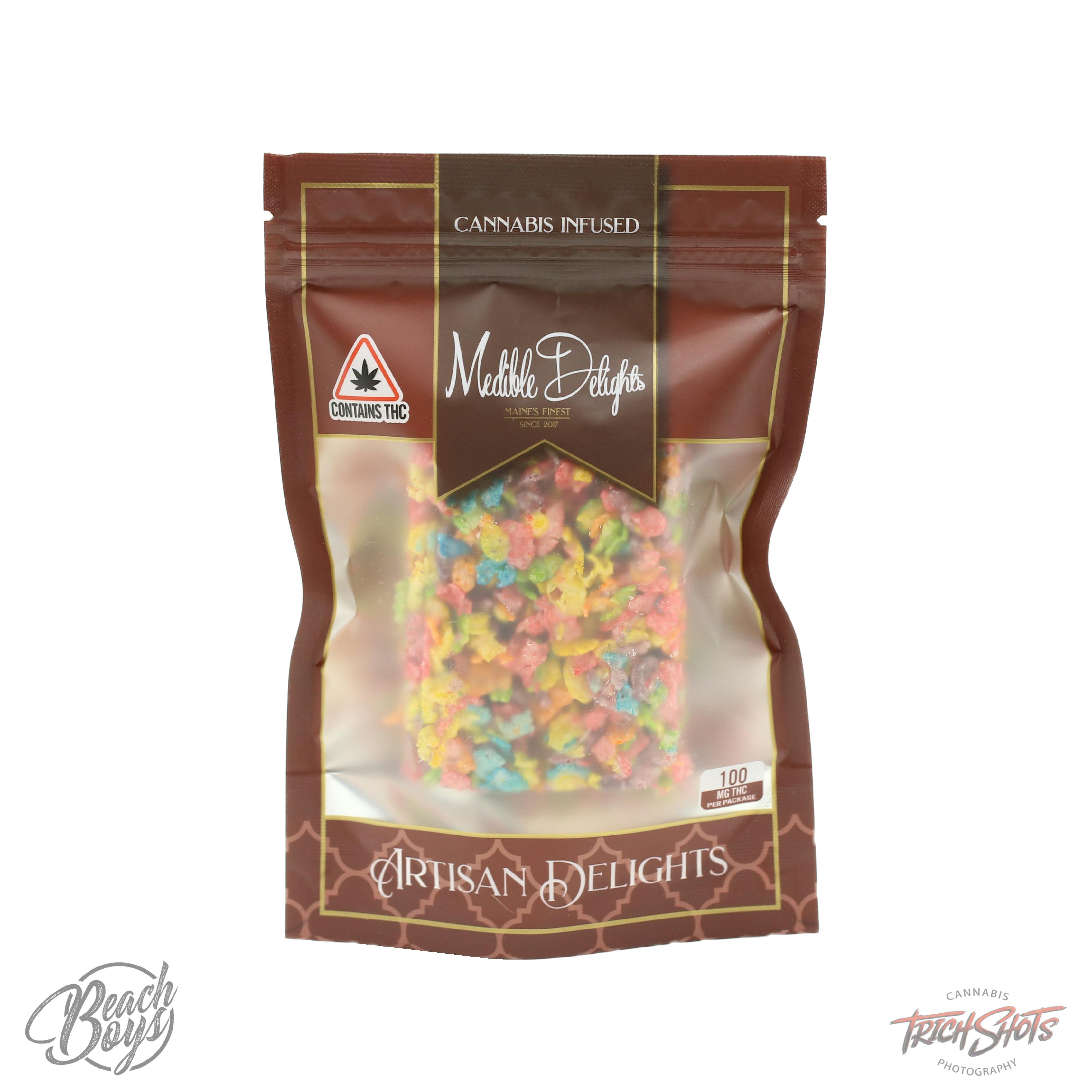 100mg Full Spec Fruity Crispy Bar Indica OR Sativa - Medible Delights