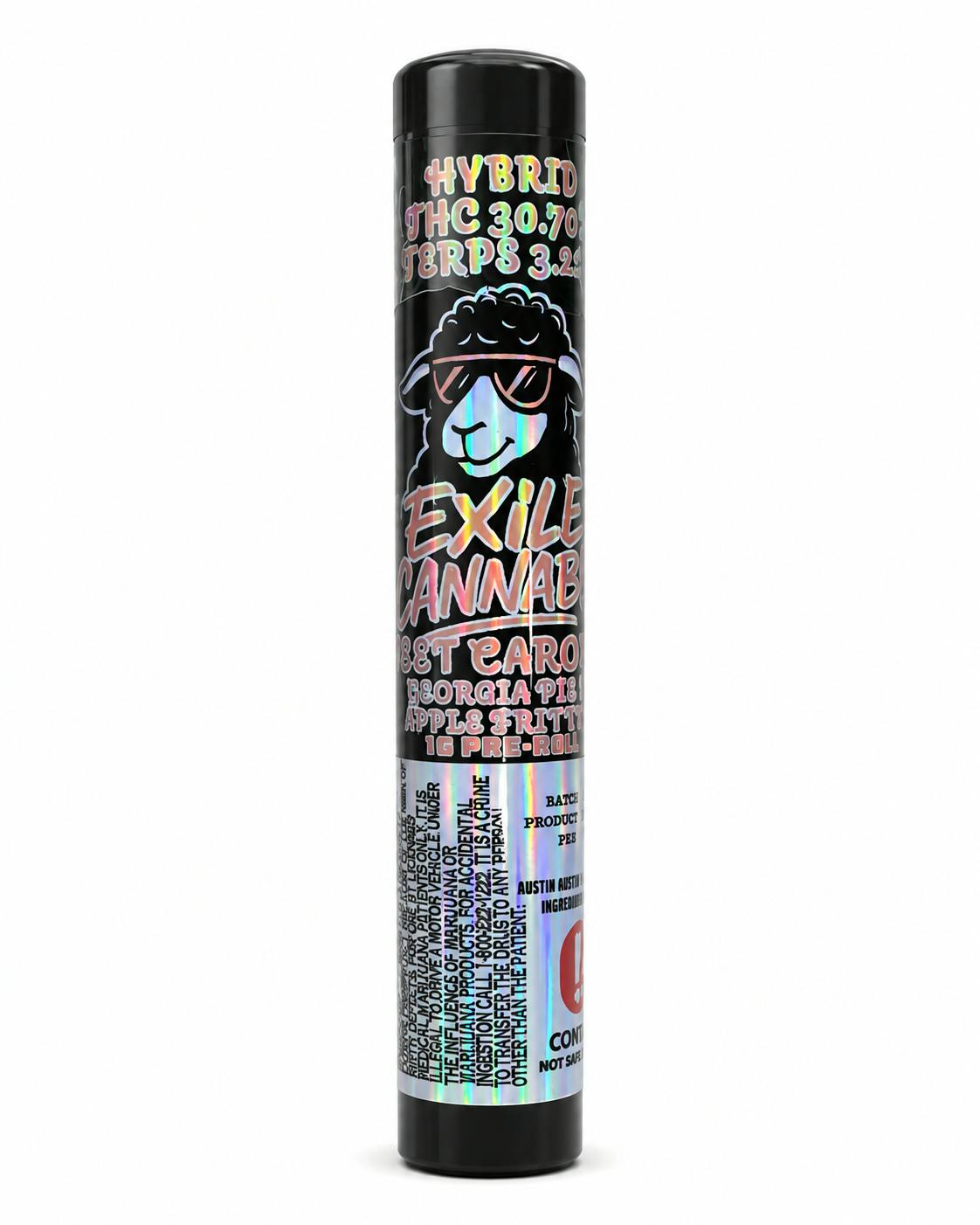 EXILE 1G FLOWER PREROLL - SWEET CAROLINE