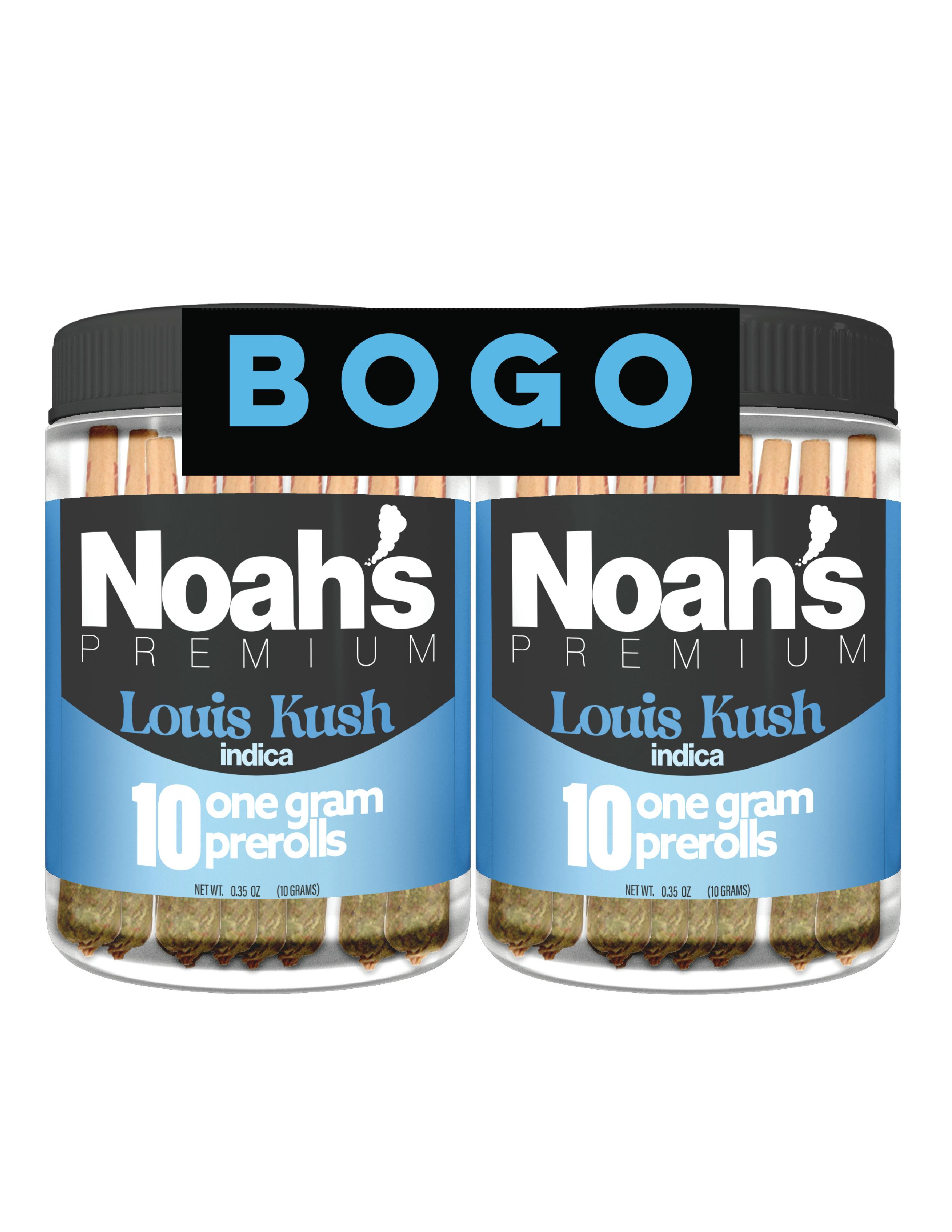 Noah's Premium Indica BOGO 10-pack LOUIS KUSH Indoor (20) 1-Gram Prerolls - 20 Grams Total