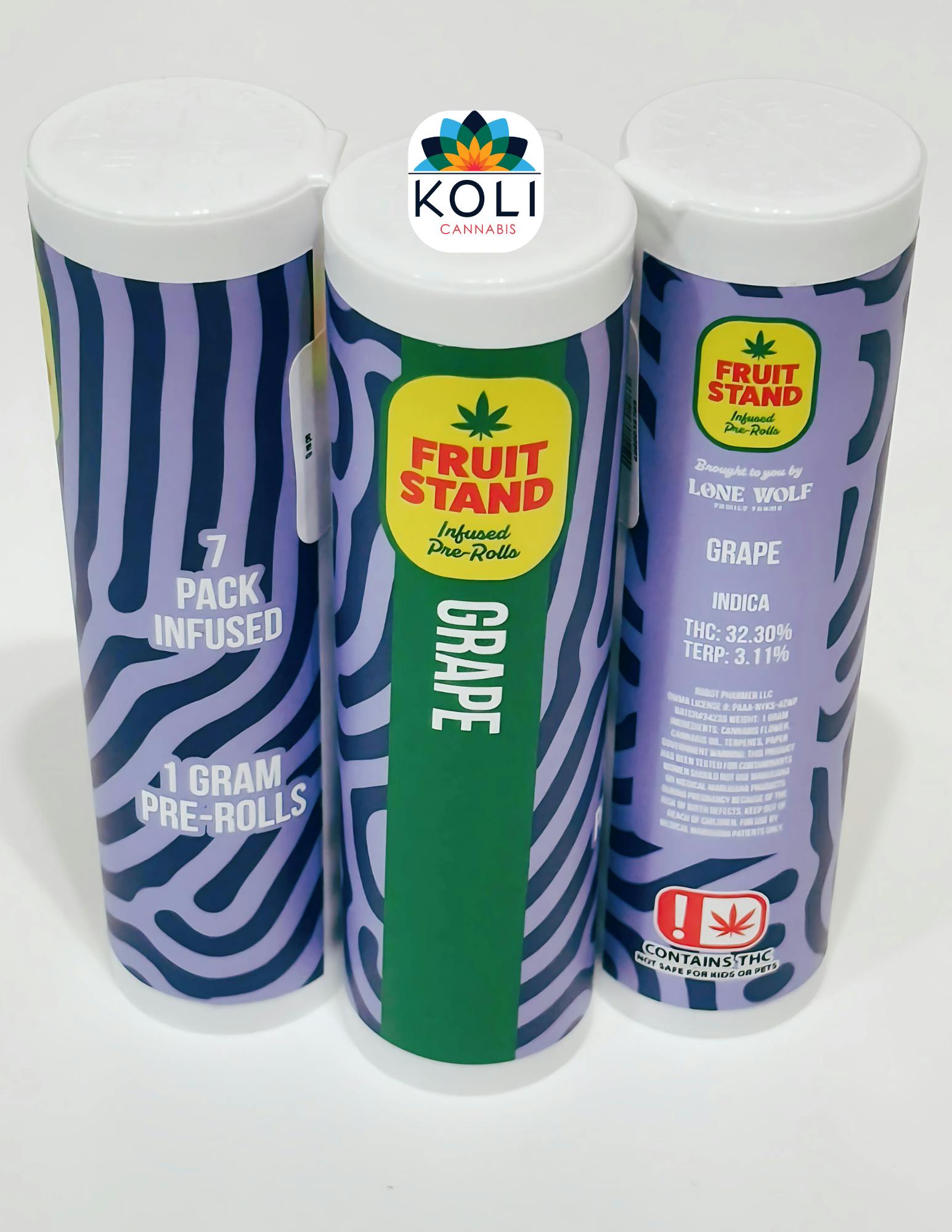Fruit Stand | Grape | Infused Joints | 1g each | 7pk