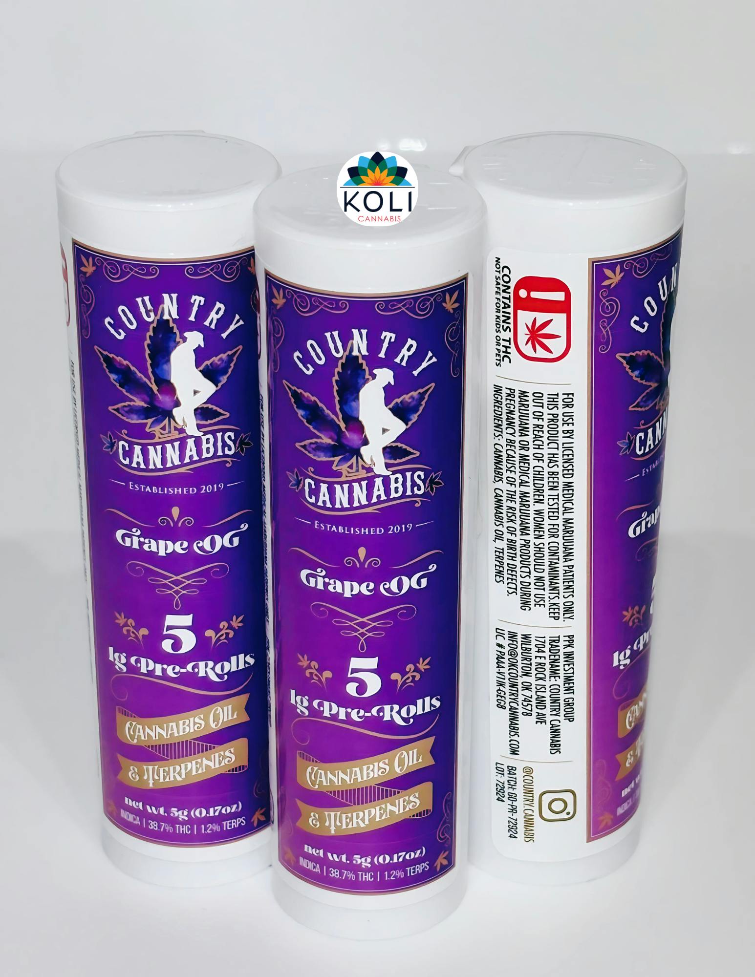 Grape OG | Infused Pre-Roll | 1G | 5pk
