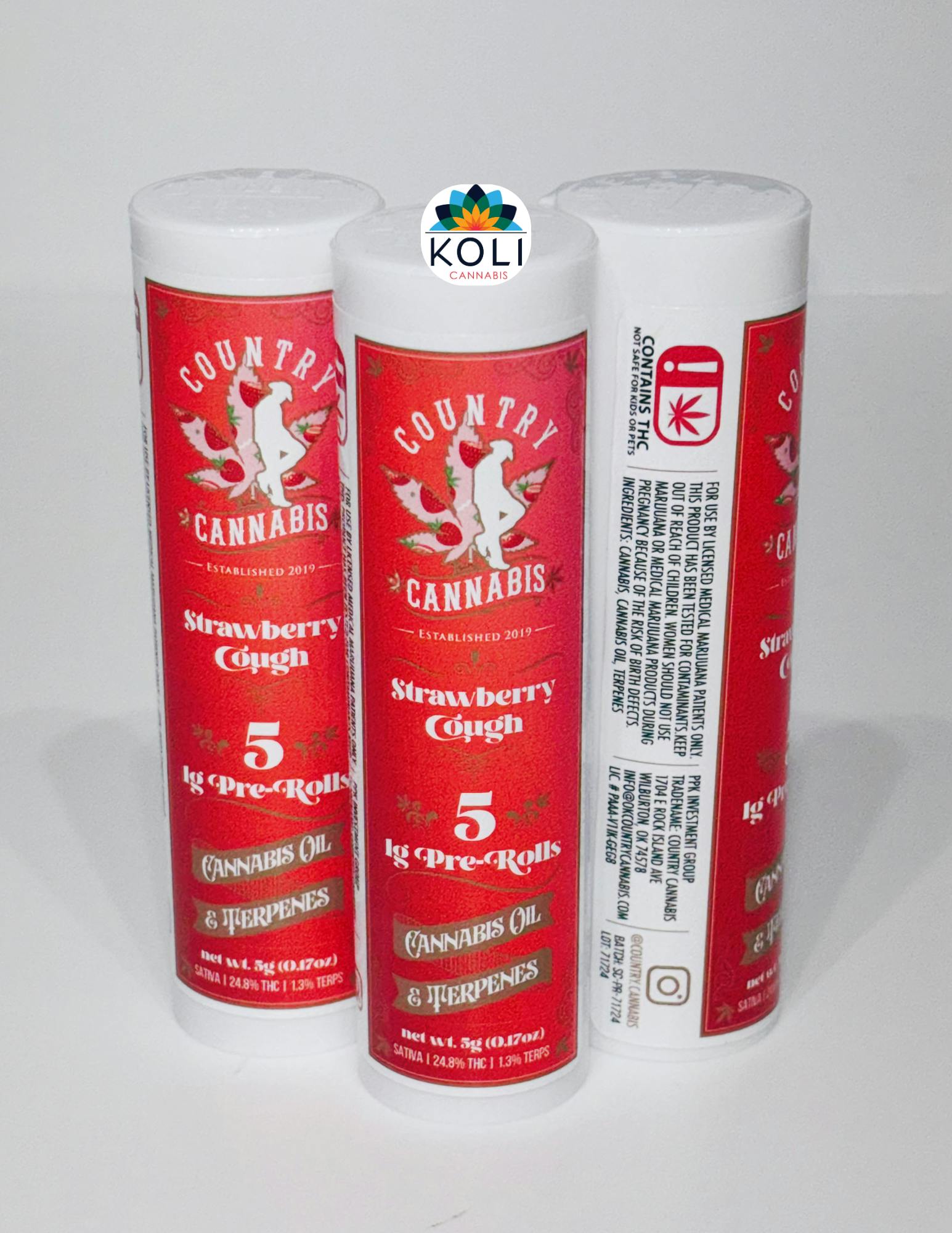 Strawberry Cough | Infused Pre-Roll | 1G | 5pk