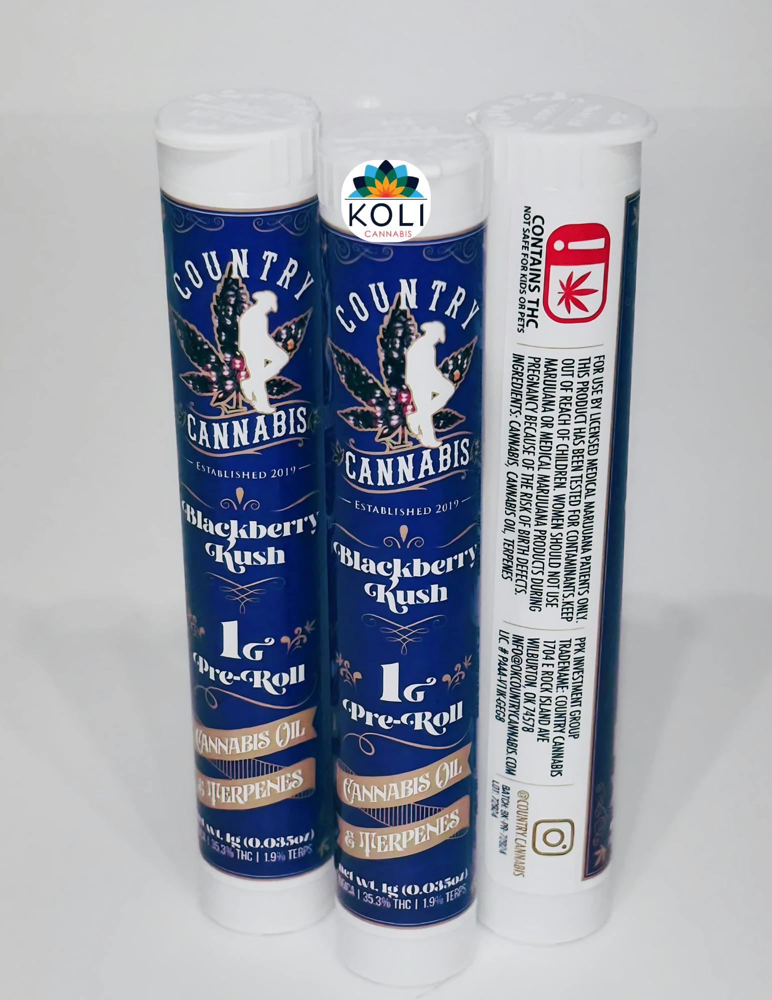 Blackberry Kush | Infused Pre-Roll | 1G