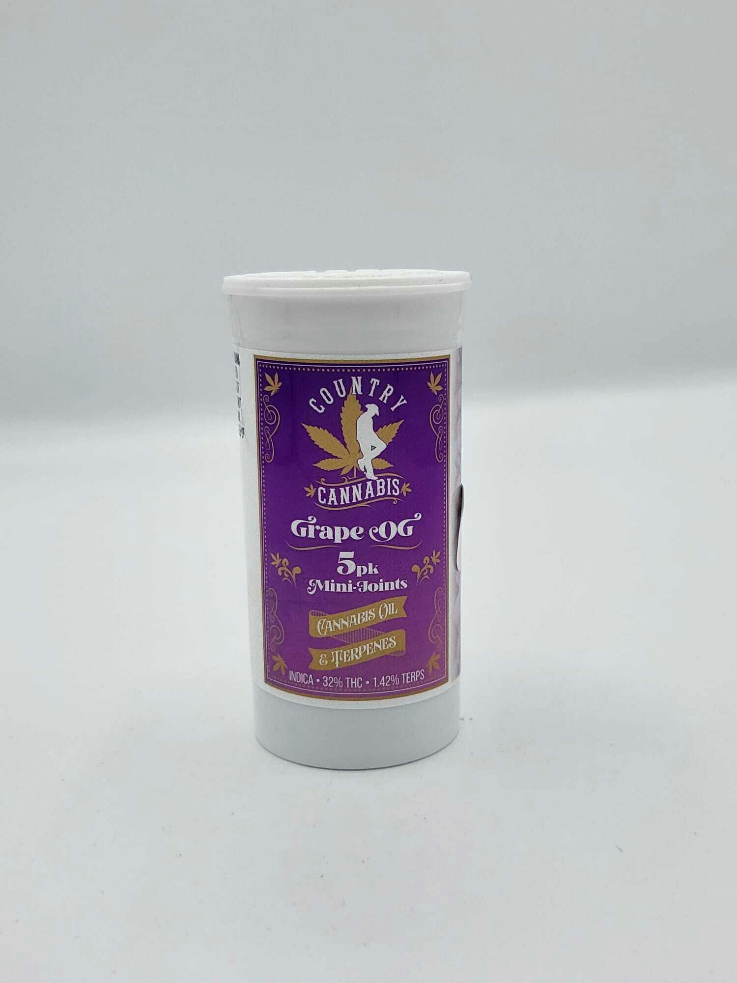 Grape OG | Mini Infused Pre-Roll | 2G | 5pk by Country Cannabis