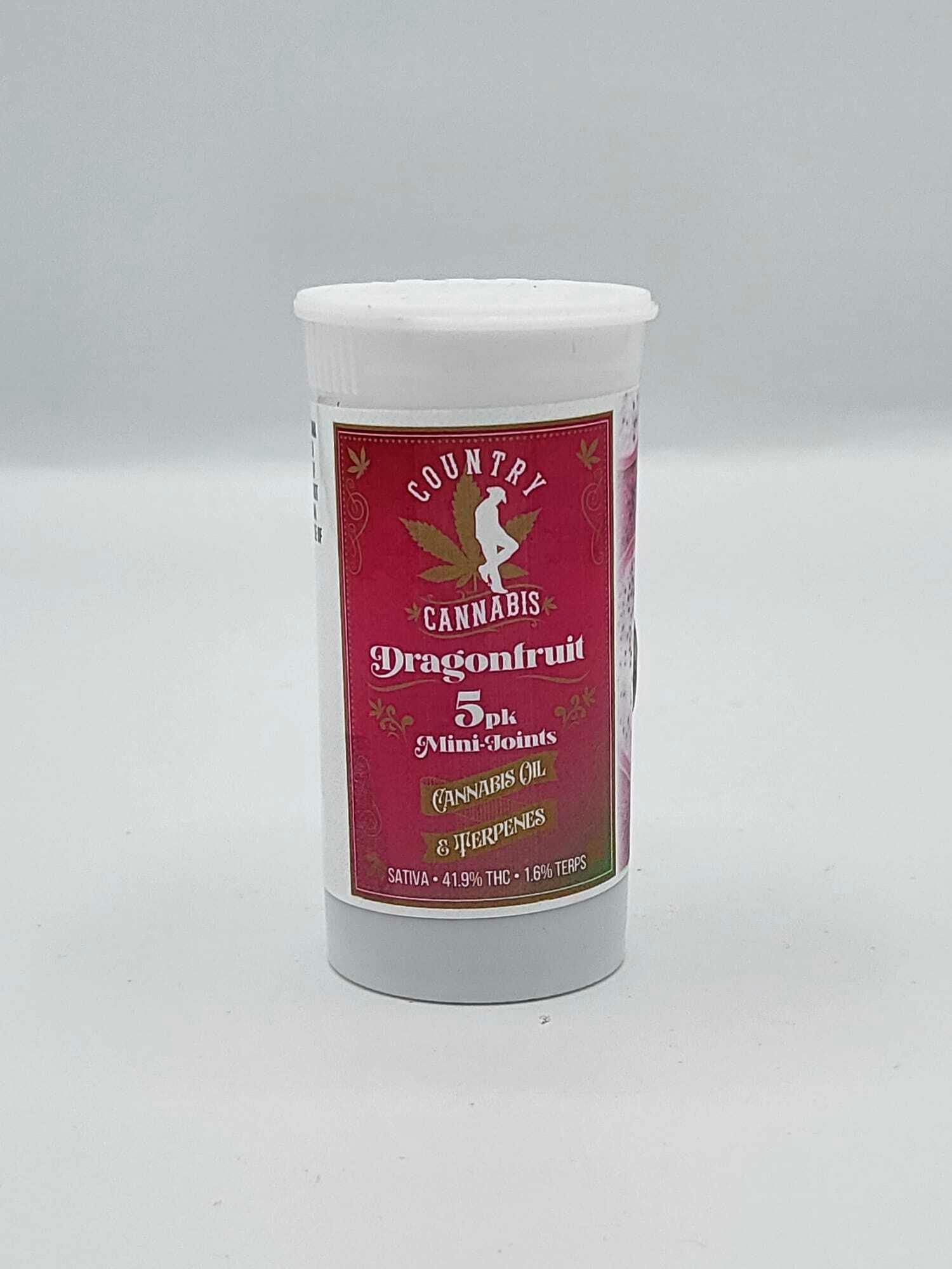 Dragon Fruit | Mini Infused Pre-Roll | 2G | 5pk by Country Cannabis