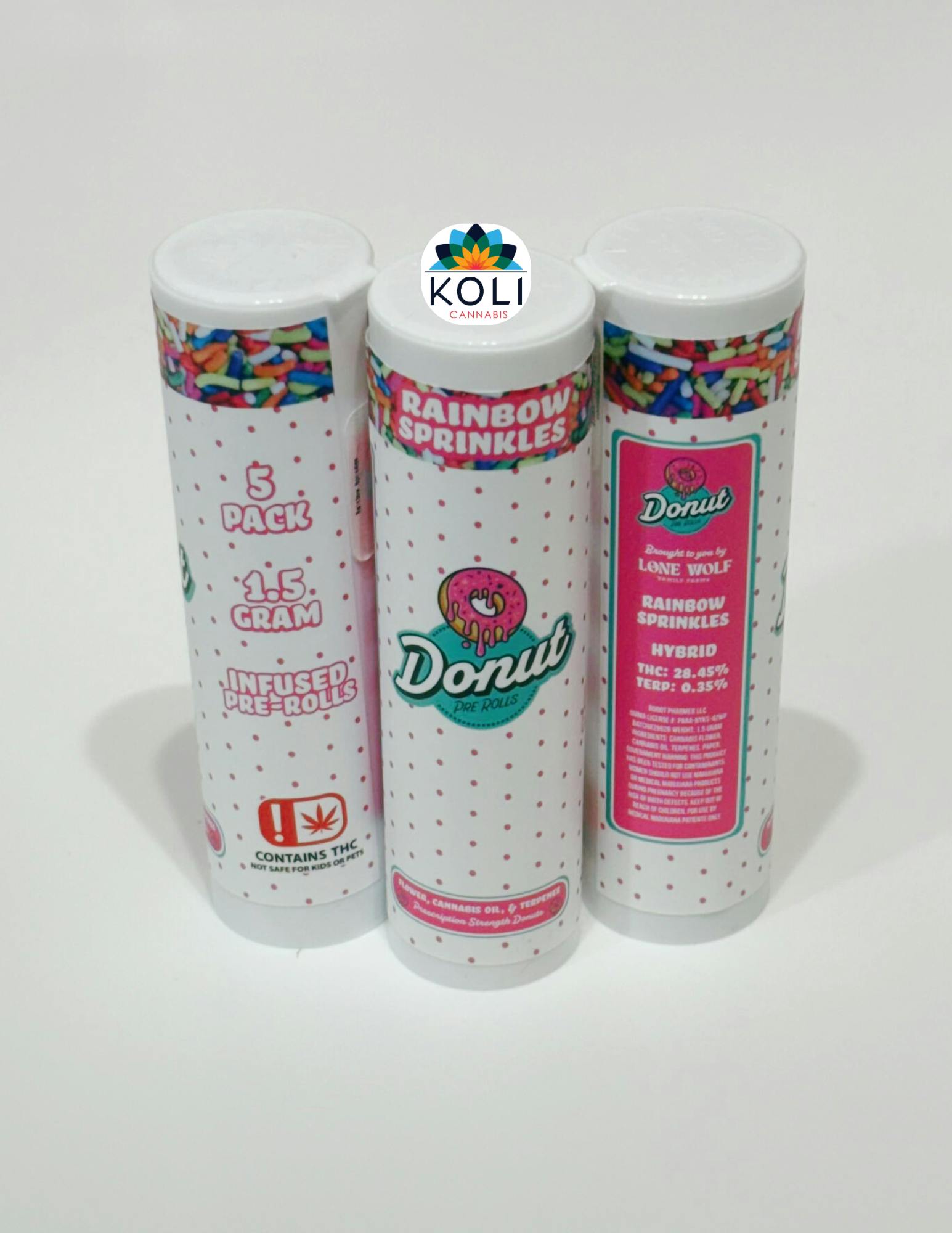 Rainbow Sprinkles | Infused Joints | 1.5g each | 5pk