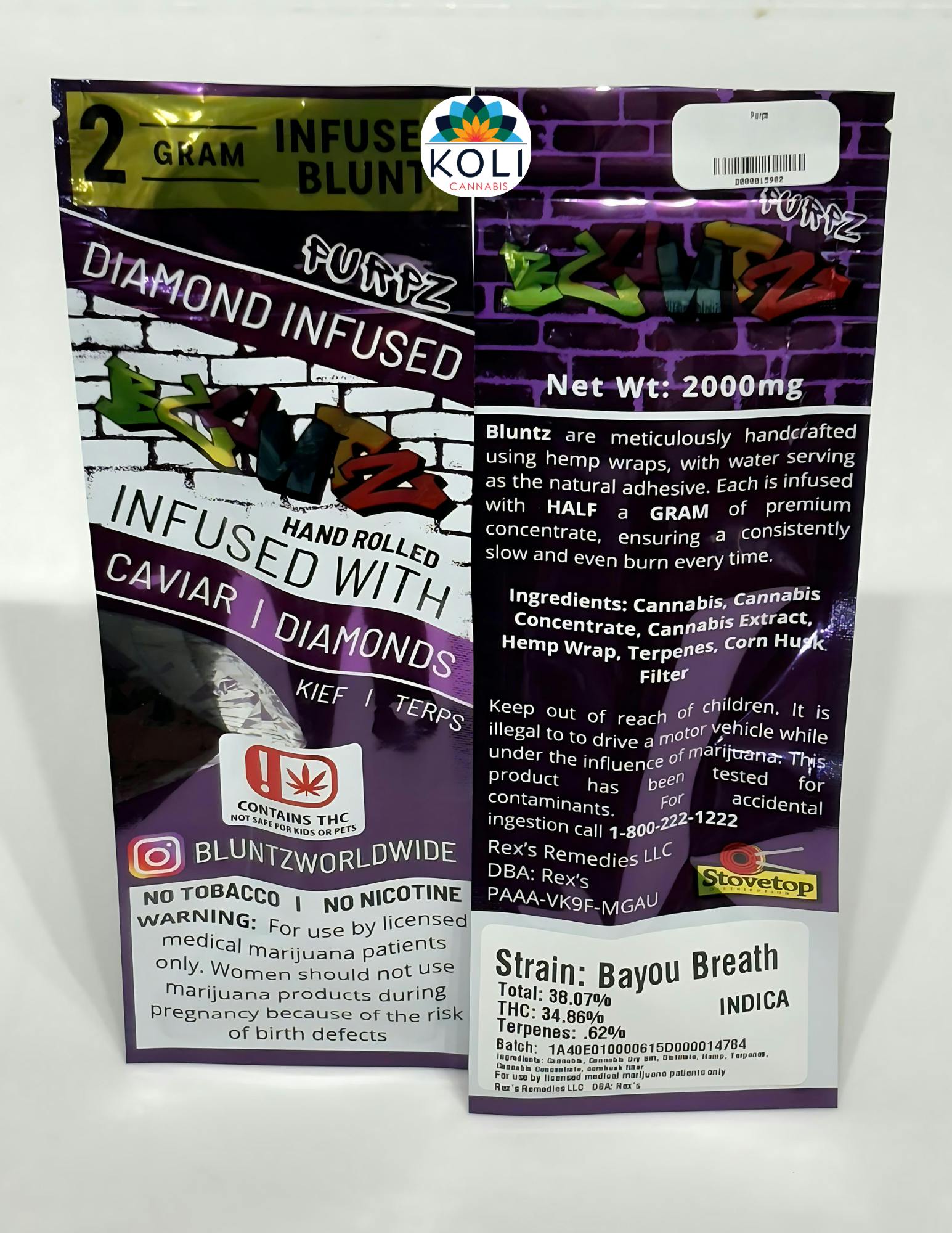 Rex's Remedies | Purpz | Infused Blunt | 2G