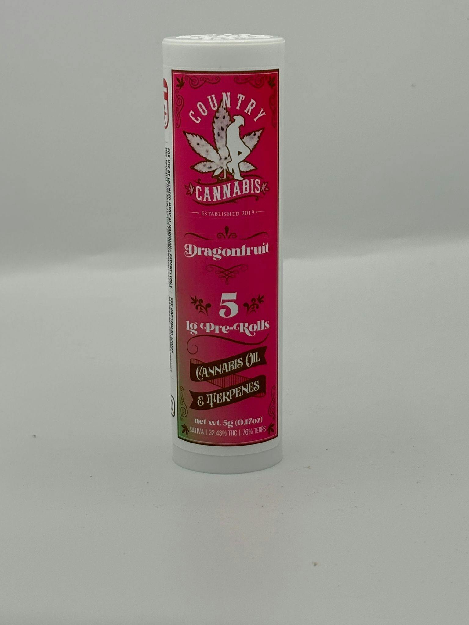 Dragon Fruit | Infused Pre-Roll | 1G | 5pk by Country Cannabis