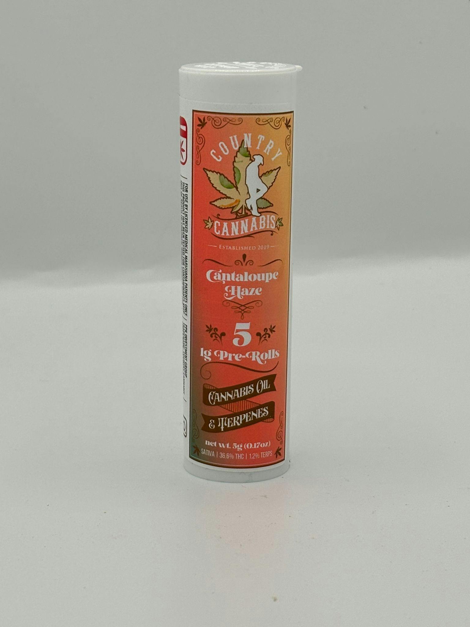 Cantaloupe Haze | Infused Pre-Roll | 1G | 5pk by Country Cannabis