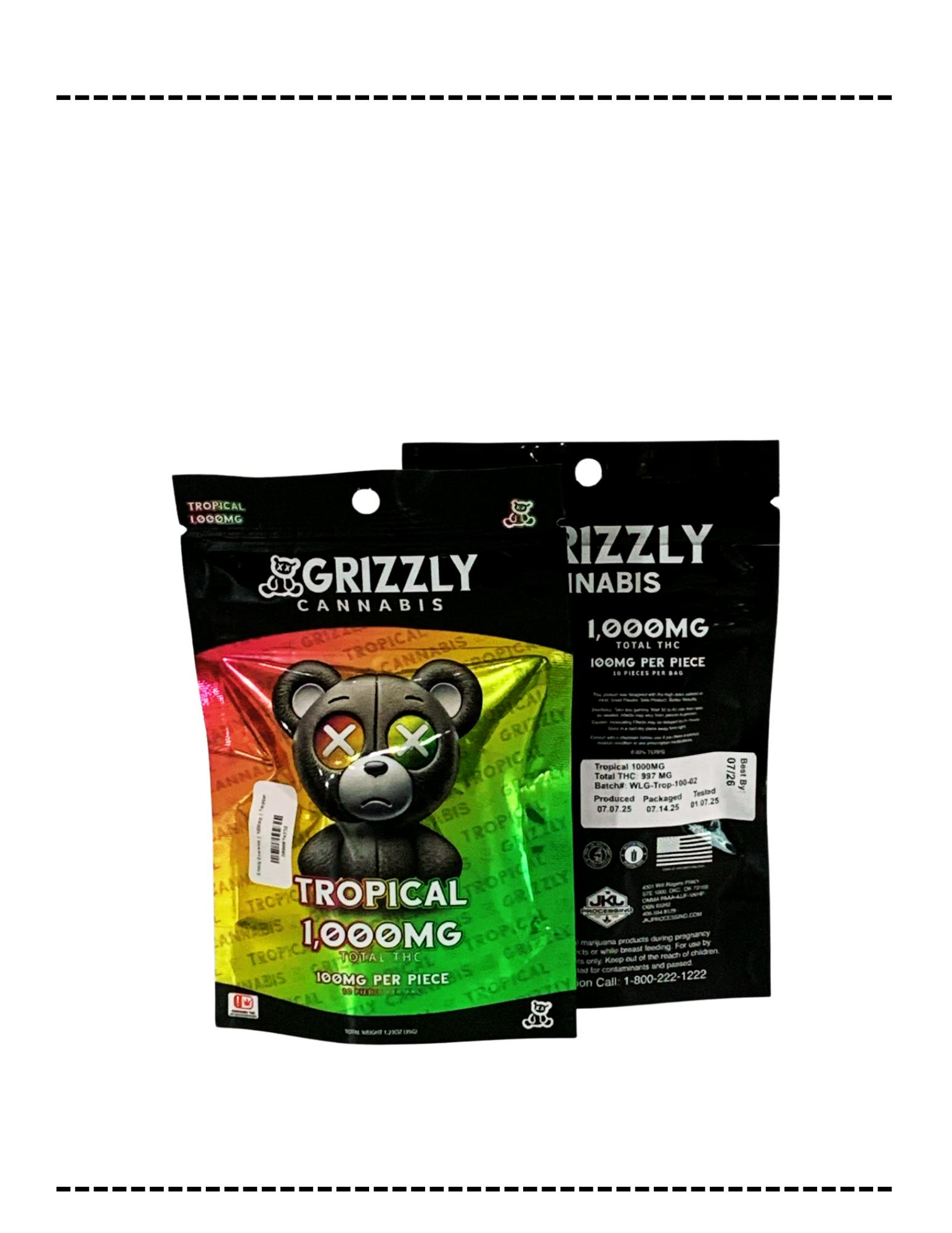 Tropical Gummies | Gummies | 10pk | 1000mg/ea