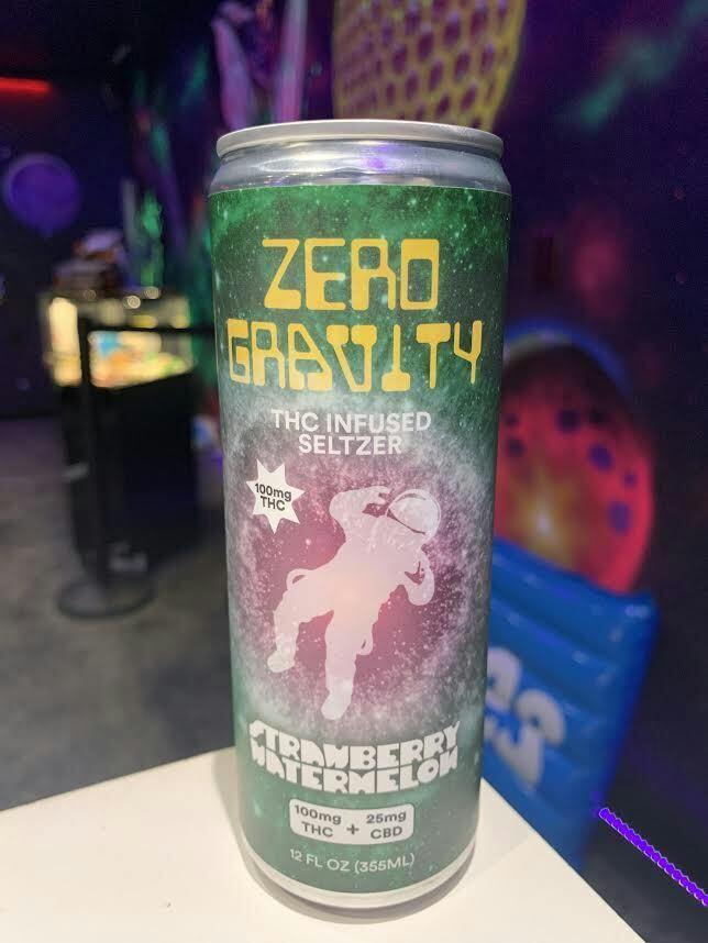 Zero Gravity - Strawberry Watermelon Seltzer (100mg THC + 25mg CBD)