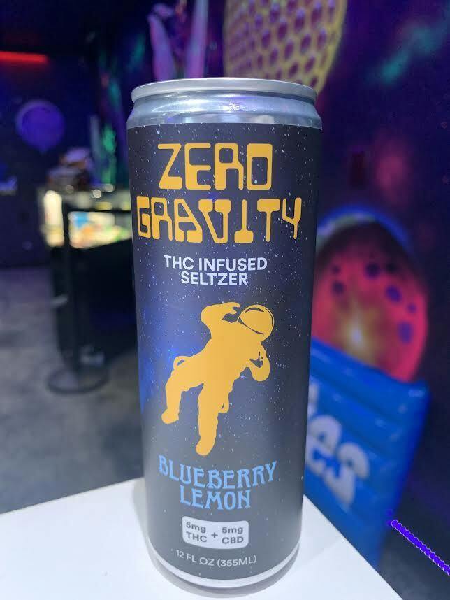 Zero Gravity - Blueberry Lemon Lavender Seltzer (100mg THC + 25mg CBD)