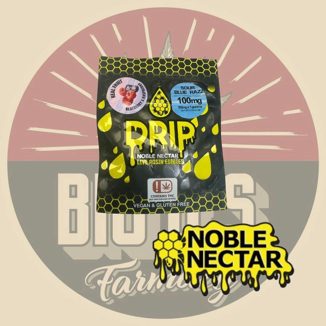 Sour Blue Razz Live Resin 1000mg Gummies (10 of 100mg)