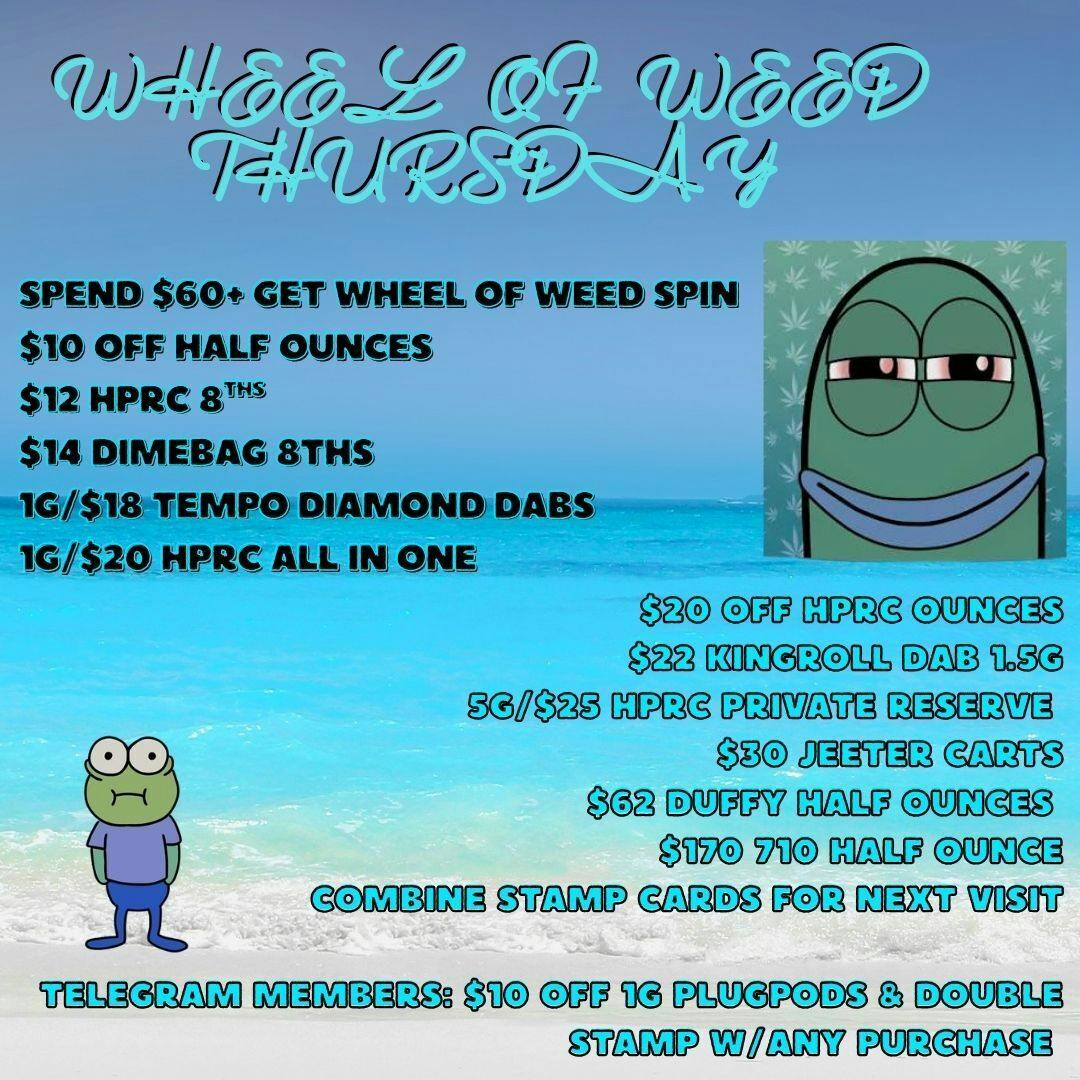 $12 HPRC 8TH'S , $10 OFF HALF OUNCES
