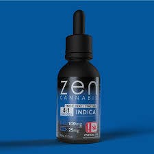 TOP FLIGHT DISTRIBUTION, LLC-Tincture - Zen - Indica Fresh Mint 4:1 30ml 100 mg THC : 25 mg CBD