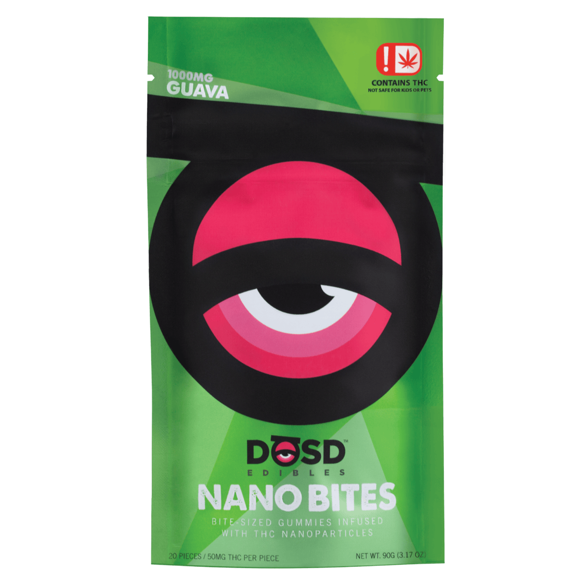 Nano Bites - Guava 1000mg, Sativa Enhanced