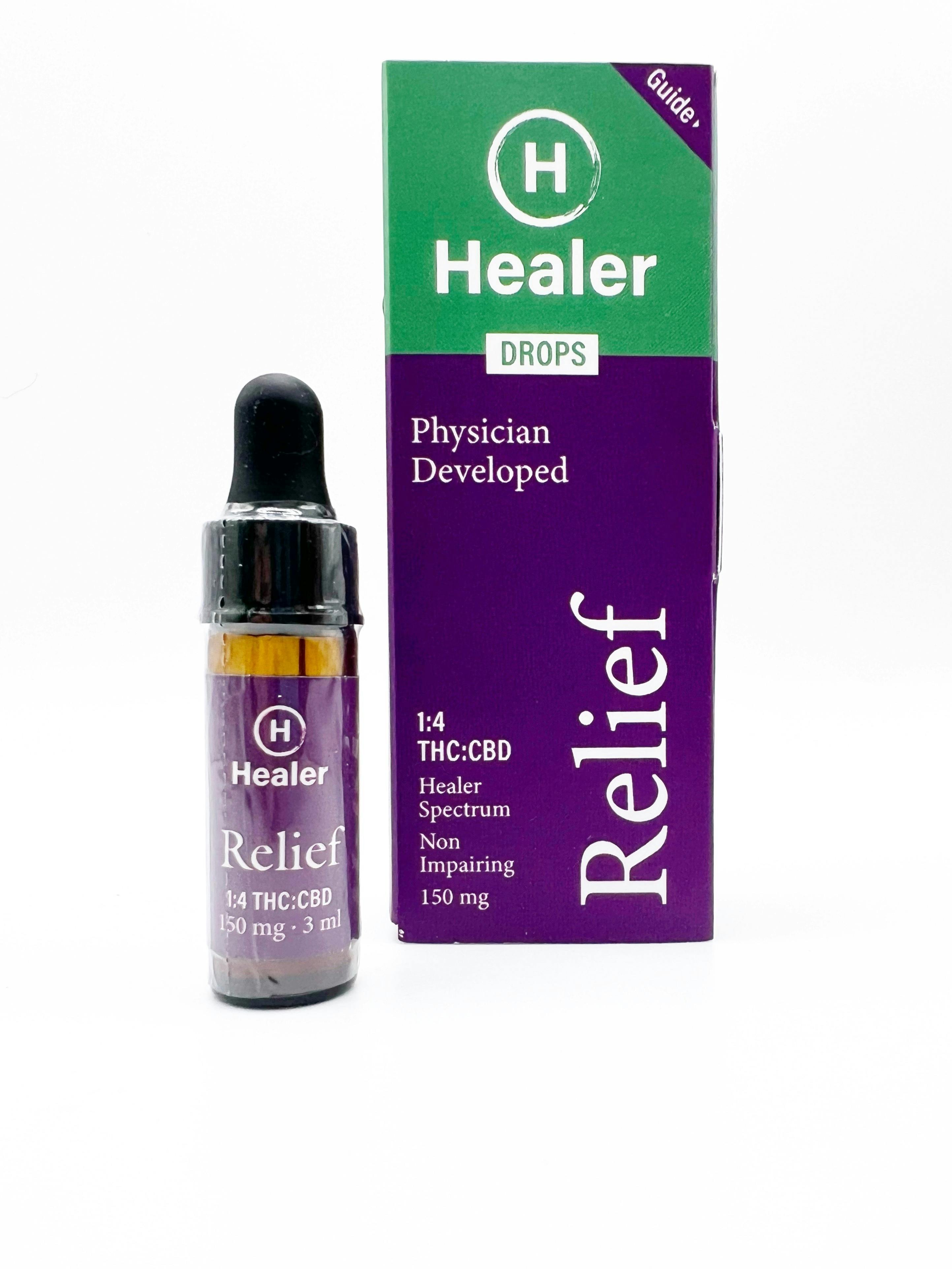 Healer Drops - Relief - 1:4 THC:CBD 150mg at Southern Maine Apothecary: Kittery Medical Cannabis