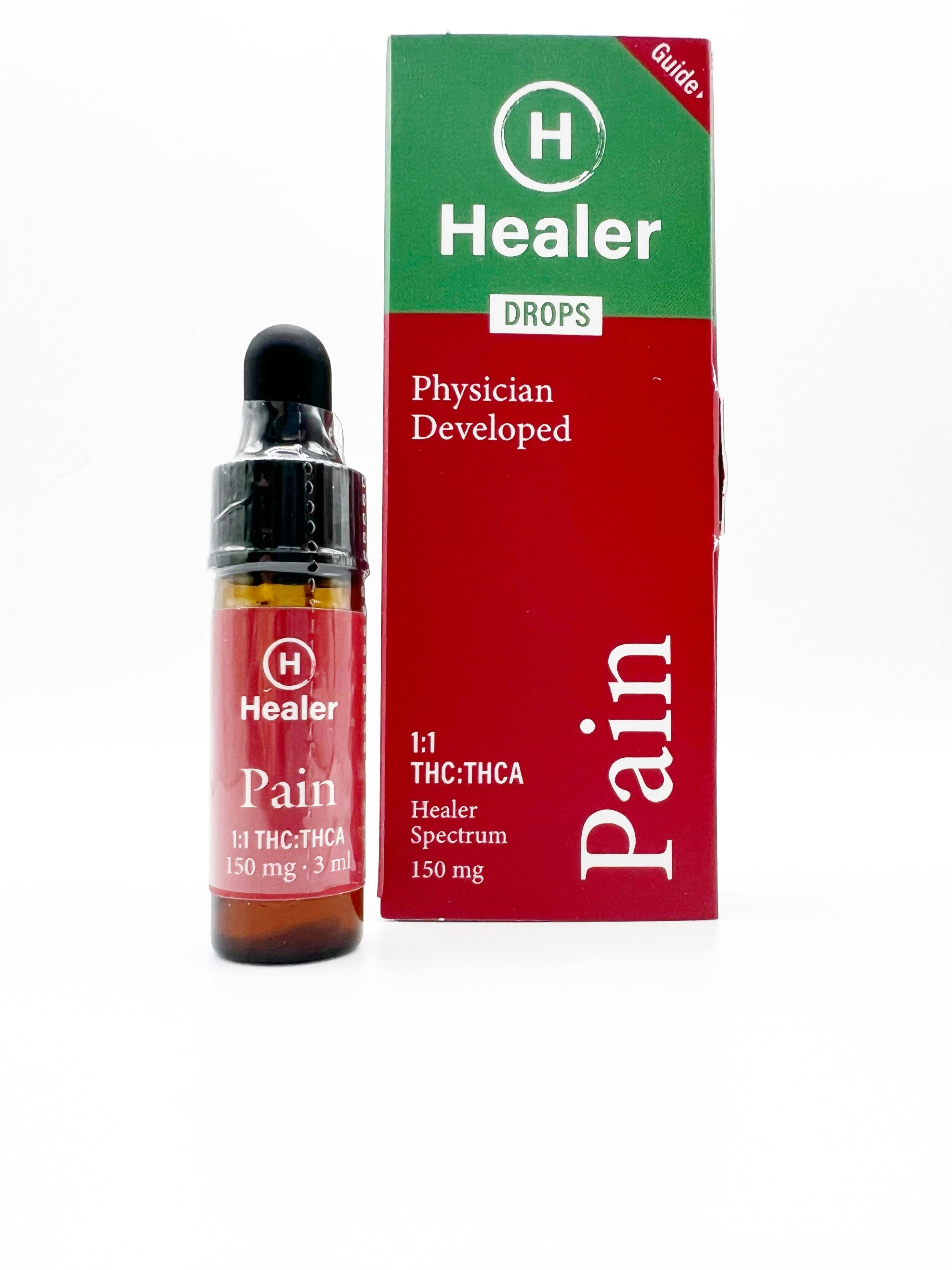 Healer Drops - Pain - 1:1 THC:THCA 150mg at Southern Maine Apothecary: Kittery Medical Cannabis