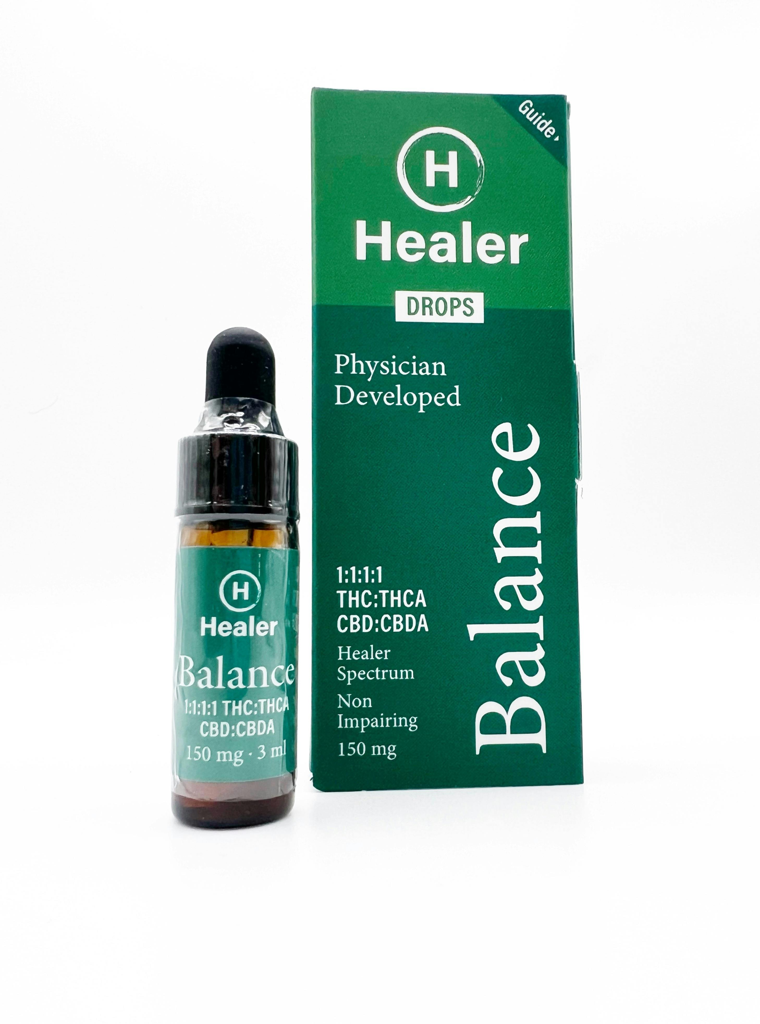 Healer Drops - Balance - 1:1:1:1 THC:THCA:CBD:CBDA 150mg at Southern Maine Apothecary: Kittery Medical Cannabis