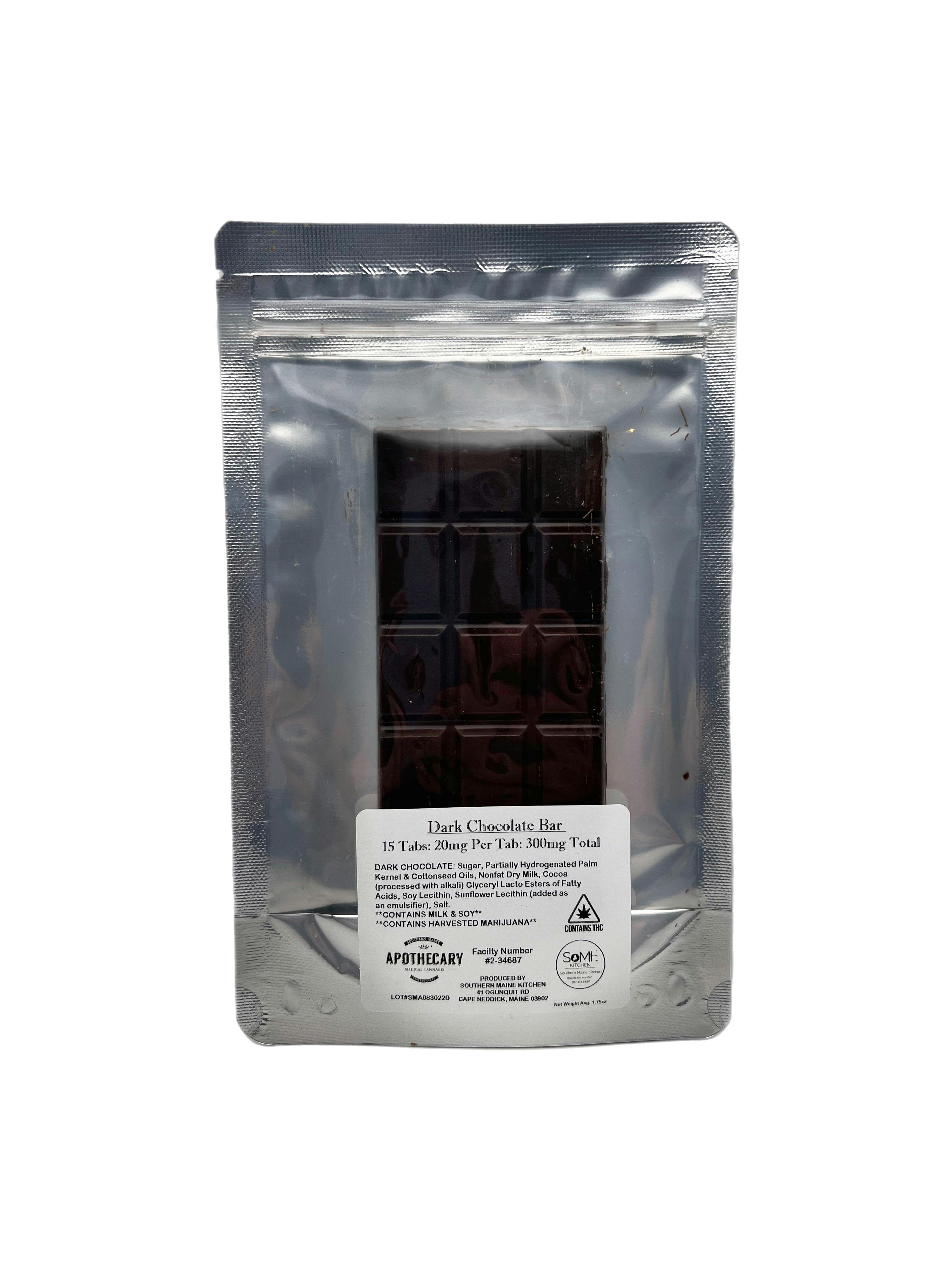 Dark Chocolate Bar 300mg by Southern Maine Apothecary | Chocolates | 15pk |