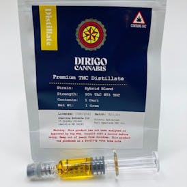 THC Distillate Dart Syringe 1g by Dirigo Cannabis