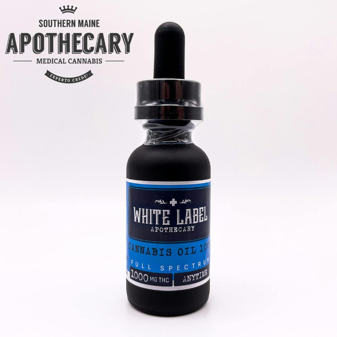 1000mg THC Full Spectrum RSO Tincture by White Label Apothecary at Southern Maine Apothecary: Kittery Medical Cannabis