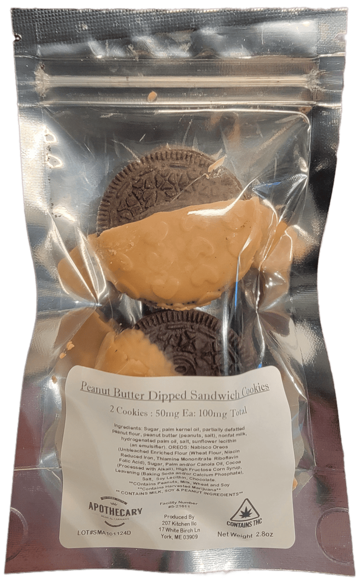 Peanut Butter Dipped Oreos 100mg by Southern Maine Apothecary at Southern Maine Apothecary: Kittery Medical Cannabis