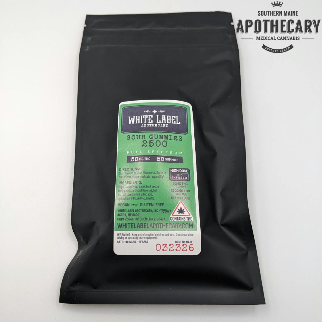 Sour Gummies 2500 HD by White Label Apothecary