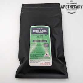 High Dose Sour Gummies Full Spectrum RSO 2500mg by White Label Apothecary
