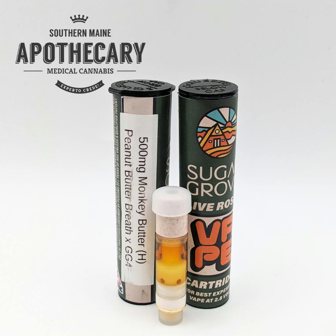 Monkey Butter Live Hash Rosin Cartridge .5g by Sugar Grove