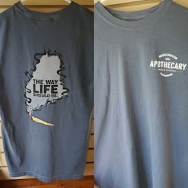Southern Maine Apothecary T Shirt Blue