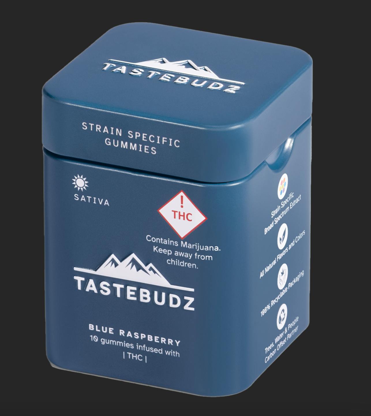 Blue Raspberry Indica Rosin Gummies | THC | 100mg by TasteBudz