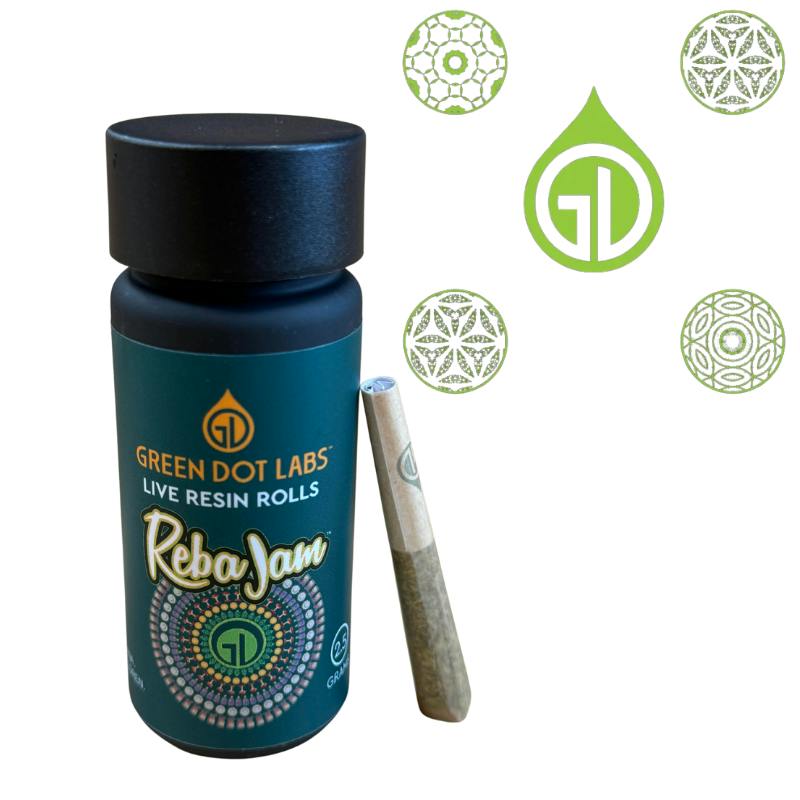 GDL Live Resin Rolls 5 Pack (2.5g) | GDL Originals | Reba Jam by Green Dot Labs