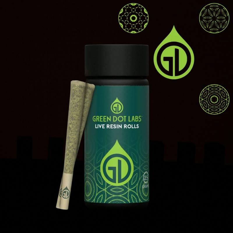 Green Dot Labs Live Resin Roll 5 Pack- The Sweet Spot + Pineapple Fruz x Wild Cherry #10