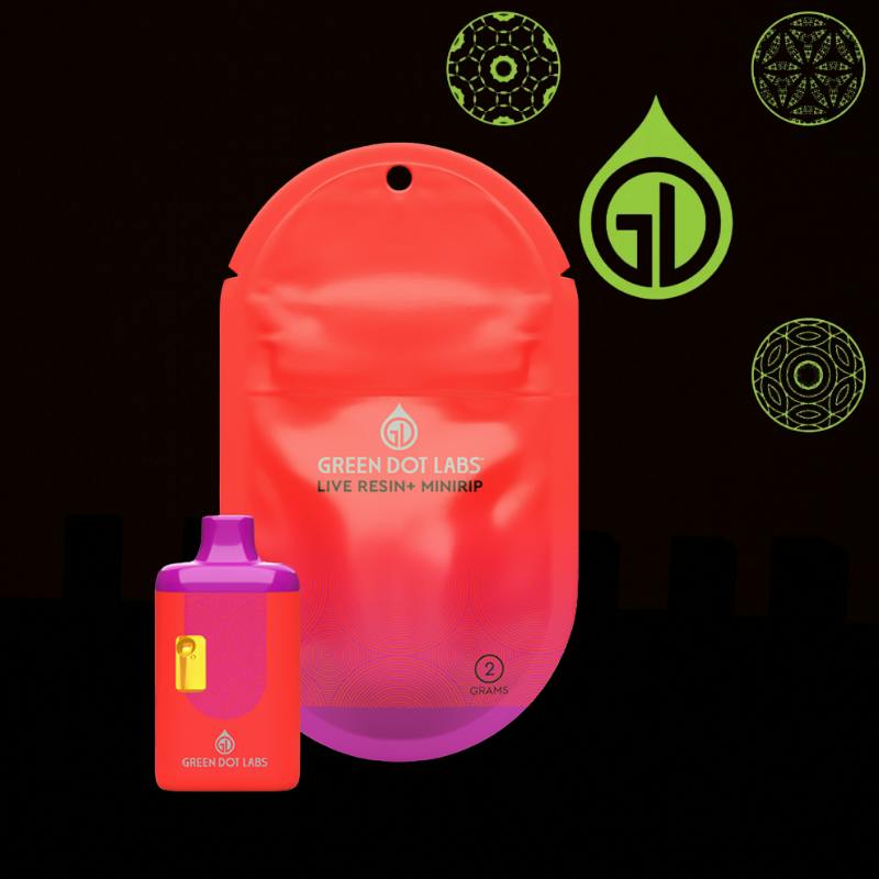 Green Dot (2g) Live Resin Mini Rip- Donny Burger {GAS} cannabis product