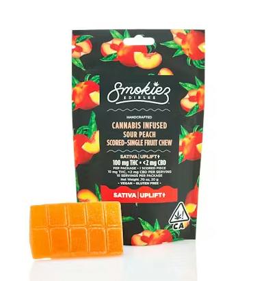 Sour Peach Gummies | 100mg by Smokiez Edibles