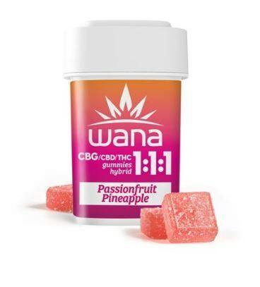 Wana Passionfruit Pineapple CBD,CBG,THC 1:1:1 100mg by Wana