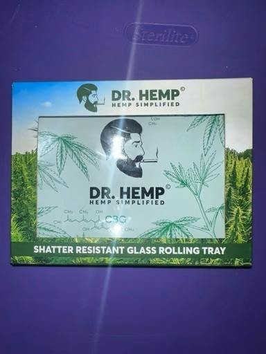 Dr. Hemp Shatter Resistant Glass Rolling Tray