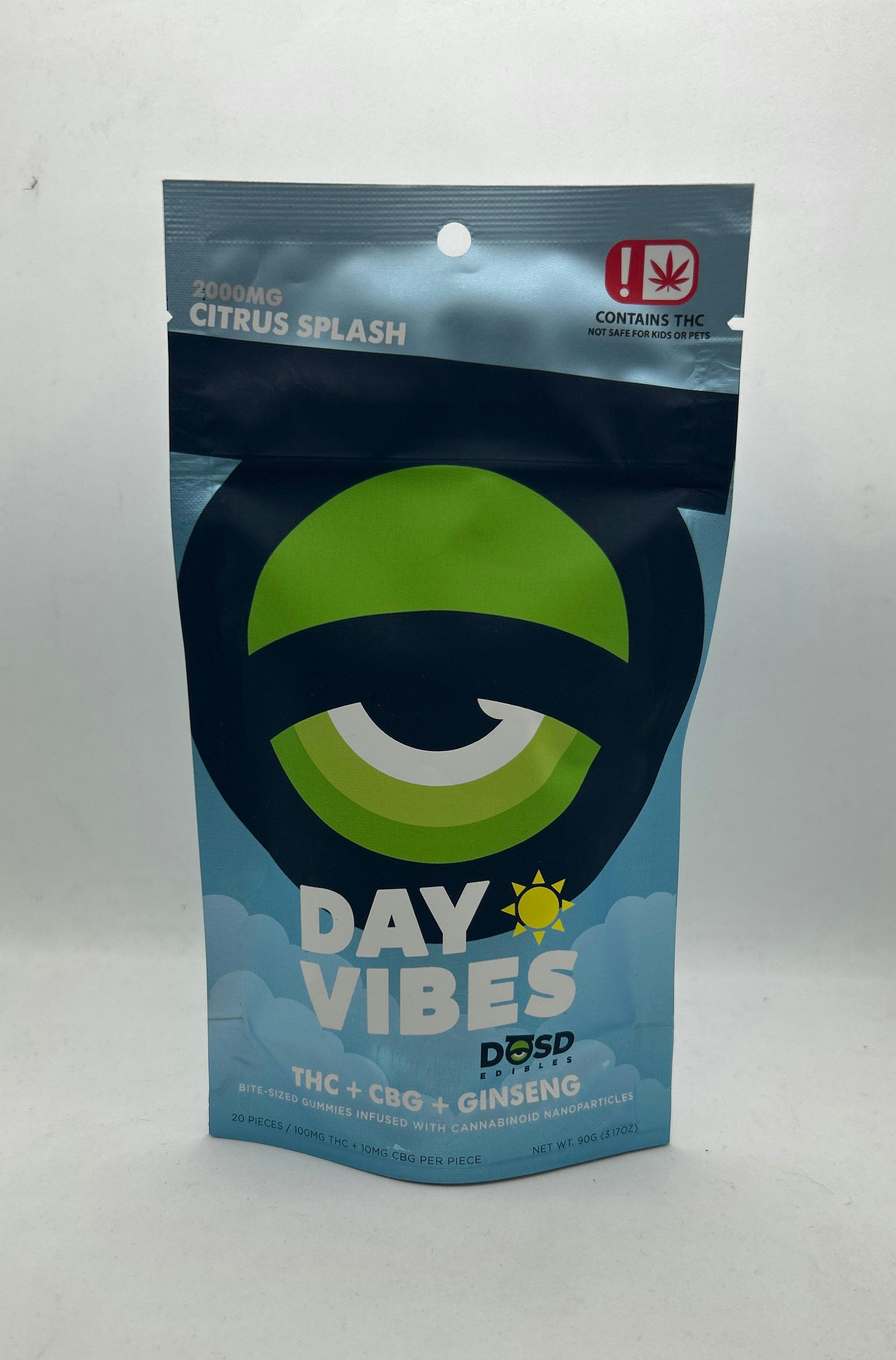DOSD Citrus Splash Day Vibes 1:10:4 THC/CBG/Ginseng 2000mg by Dos'd