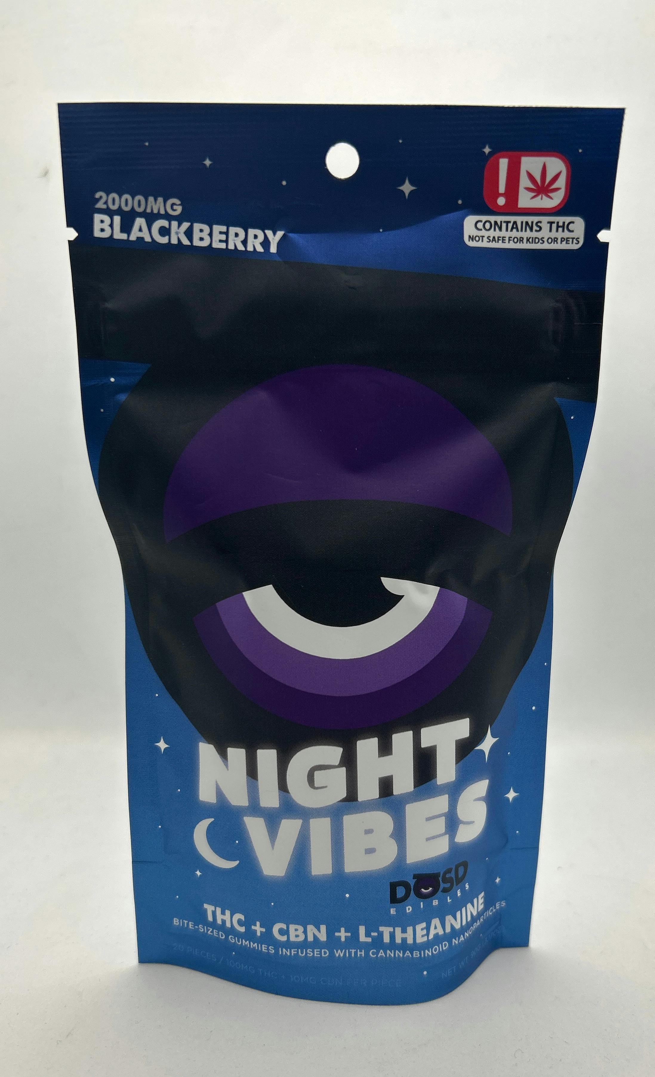 NIGHT VIBES - Blackberry CBN + L-Theanine - 2000mg