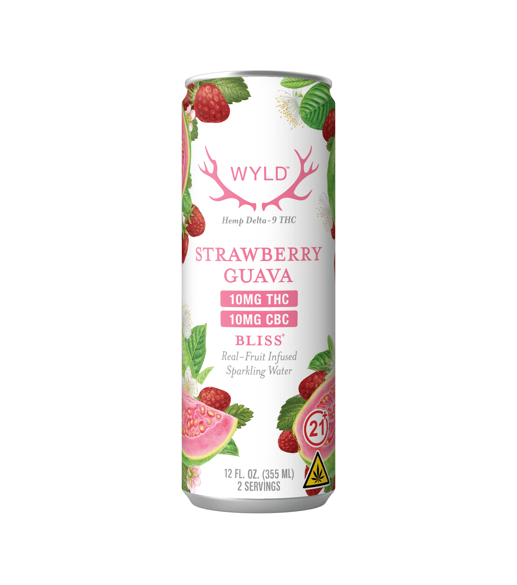 Strawberry Guava 1:1 THC:CBC D-9 Sparkling Water | Carbonated | 10mg | 12oz