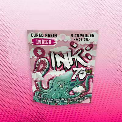 Ink Cured Resin Indica Capsules 25mg each 3Pk by Ink